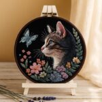 Cat & Butterfly Embroidery Kit