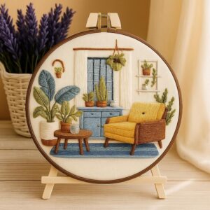Cozy Living Room Embroidery Starter Kit