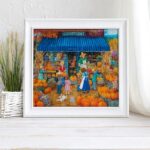 Autumn Pumpkin Market Cross Stitch Kit