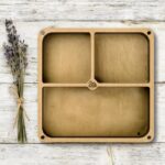 Floral Wooden Thread Organizer Box