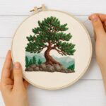 Pine Landscape Embroidery Kit