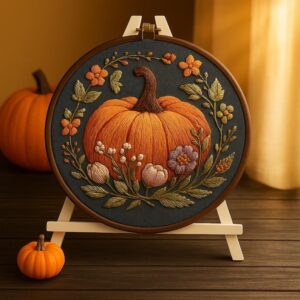 Fall Pumpkin Embroidery Kit
