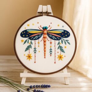 Dragonfly Floral Embroidery Kit