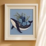 Floral Whale Embroidery Kit