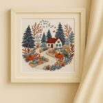 Cottage Landscape Embroidery Kit