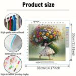 Girl with Bouquet Cross Stitch Kit