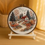 Cottage Landscape Embroidery Kit