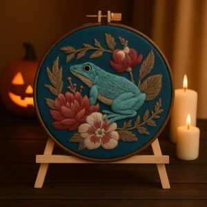 Frog & Flower Embroidery Kit