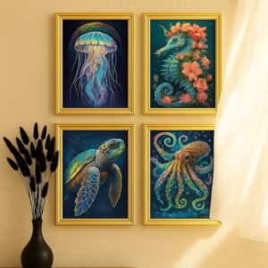 Sea Animals Cross Stitch Kit