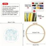 Bookshelf with Flowers Embroidery Kit