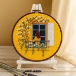 Girl on Balcony Embroidery Kit for Beginners