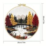 Lake and Mountain Embroidery Kit