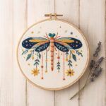 Dragonfly Floral Embroidery Kit