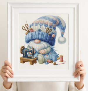 Sewing Gnome Cross Stitch Kit