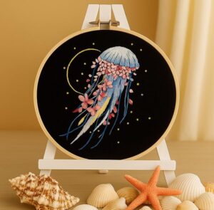 Rainbow Jellyfish Embroidery Kit