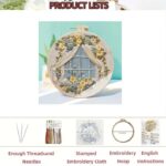 Floral Window Scene Embroidery Kit