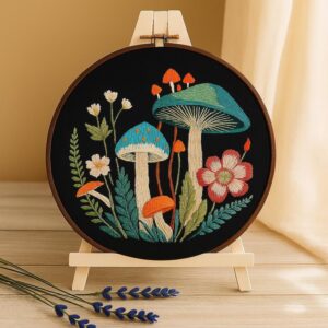 Mushroom & Flower Embroidery Kit