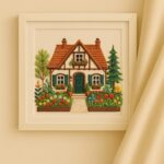 Cozy Cottage Floral Embroidery Kit