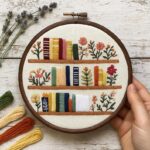 Floral Bookshelf Embroidery Kit