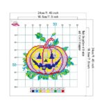 Halloween Pumpkin Cross Stitch Kit for Beginners