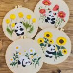 Panda Floral Embroidery Kit for Beginners