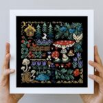Mushroom Cross Stitch Embroidery Kit