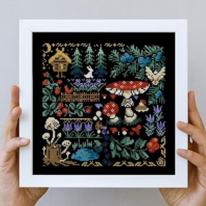 Mushroom Cross Stitch Embroidery Kit