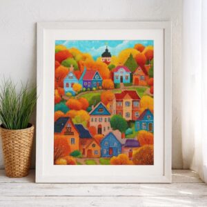Autumn Village Cross Stitch Kit