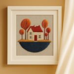 Fall Cottage Embroidery Kit for Beginners
