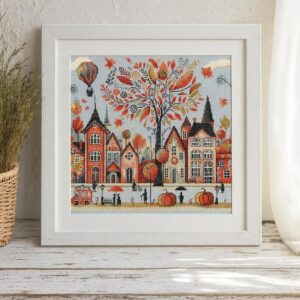 Autumn Town Cross Stitch Kit