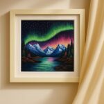 Embroidery Kit Northern Lights Landscape