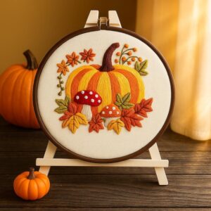 Autumn Pumpkin Embroidery Kit