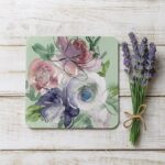 Floral Wooden Thread Organizer Box