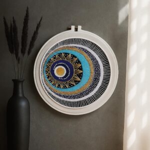 Evil Eye Mandala Embroidery Kit with Beads
