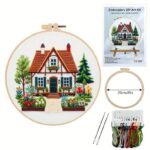 Cozy Cottage Floral Embroidery Kit