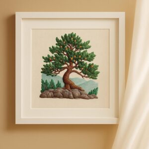 Pine Landscape Embroidery Kit