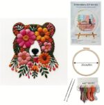 Flower Bear Embroidery Kit