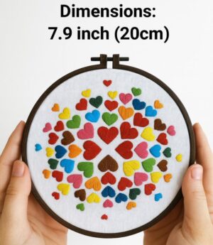Colorful Heart Embroidery Kit