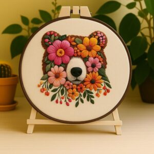 Flower Bear Embroidery Kit