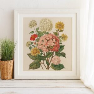 Floral Cross Stitch Kit