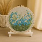 Blue & White Wildflowers Embroidery Kit