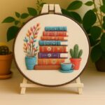 Books and Plants Embroidery Kit
