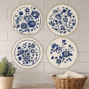 Blue Floral Embroidery Kit