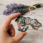 Wooden Flower Cat Thread Bobbins