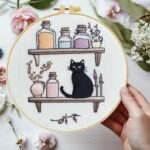 Black Cat Embroidery Kit