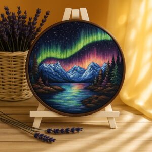 Embroidery Kit Northern Lights Landscape