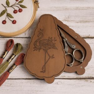 Wooden Scissor Case with Magnetic Closure