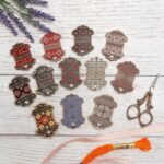 Colorful Folk Wooden Thread Bobbins Set