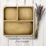 Floral Wooden Thread Organizer Box