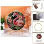 Pink Flamingo Embroidery Kit